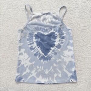 Abercrombie Girls'‎ Blue/White Tie-Dye Heart Tank Top (Sz 11/12)